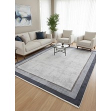 Bellino 4906 Gri Beyaz Eskitme Bordürlü Halı 160X230