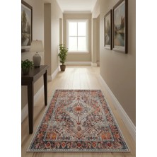 Bellino 4586 Bej Renkli Elmas Geometrik Bohem Halı 80X150