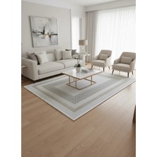 Çapan Armoni H6812A Gri Gold Bordürlü Lüks Halı 200X290
