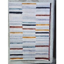Bellino 4903 Krem Renkli Çizgili Modern Halı 160X230