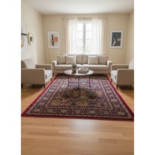 Hereke Klasik 3078L Kırmızı Bahçe Bölmeli Halı 160X230