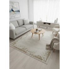 Stil 02391G Gold Halı 200X290 | Altın Çerçeveli Eskitme Vintage Halı