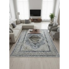Asaryün Asar Yün Moda H4861 Mavi Klasik Madalyonlu Halı 200X290