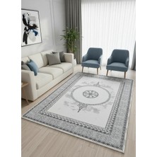 Kevser Kilyas NU1161 Antrasit Klasik Madalyonlu Halı 200X290