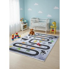 Bellino 5489 Çocuk Oyun Halısı Hayvan Yolu Temalı 120X180