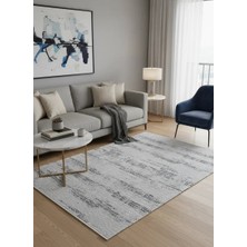 Stil 10029A Açık Gri Koyu Gri Halı 200X290 | Balıksırtı Mozaik Gri Halı