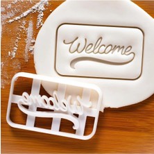 Hobist Welcome Yazılı Paspas Kurabiye Kalıbı ve Şeker Hamuru Kalıbı