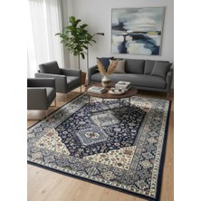 Asar Yün Ipek H4320A Lacivert Klasik Halı 200X290