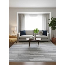 Excellence Narbe NB06 Krem Gri Soyut Çizgi Dokulu Salon Halısı 150X220 — Doğal Desen
