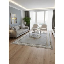 Stil 05779A Sarı Açık Bej Halı 200X290 | Klasik Madalyon Ortülü Halı