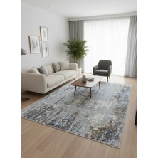 Asaryün Asar Yün Moda H4873 Mavi Soyut Desenli Modern Halı 200X290