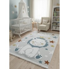 Excellence Kids EN133P Aslan Desenli Çocuk Halısı 150X220 - Taç Yıldız Renkli Oyun Halısı
