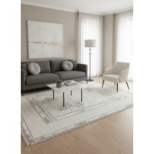 Sevimli Avanos AK076 Beyaz Gri Floş Modern Halı 200X290