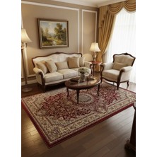 Asaryün Asar Yün Ipek H4095A Koyu Kırmızı Çiçekli Allover Halı 150X233