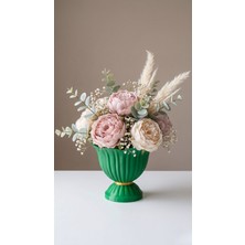 End Design Studio Flora Kase Vazo – Dekoratif Masaüstü Obje 15X17CM (Çiçekler Dahil Değildir)