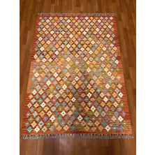 Afgan Halı El Dokuma Afgan Kilim Kök Boya Çift Taraflı Kullanım 2 Metre Kare