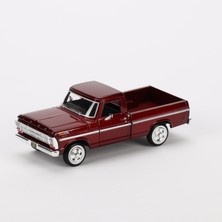 Motormax 1969 Ford F100 Pickup Diecast Model Araba Bordo