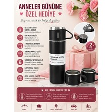 Kaia Life Anneler Gününe Özel Hediye 3 Bardaklı Termos Seti 500 ml Vakumlu Paslanmaz Çelik Sızdırmaz Isı Korumalı
