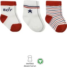 Gray Line Gry 3'lü Penye Boy And Girl Soket Çorap BS10114 Kırmızı Nel1