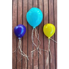 Handmade Ham Dekoratif Obje Kendin Yap Serisi Duvar Aksesuarı Balon Saksı Ham Tekli 2li Satıştadır 2 BOY18 cm VE13 cm