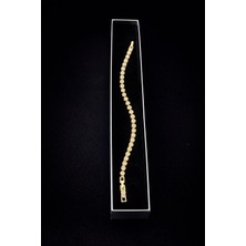 CM Jewelry 14K cm Vip Altın Kaplama Taşlı Premium Su Yolu Bileklik - Kuyumcu Işçiliği-Özel Kutulu