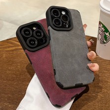 Vantelia iPhone 11 Uyumlu Pu Deri Telefon Kılıfı Bordo Kamera Korumalı Darbe Emici Mat Dokulu