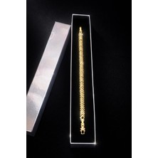 CM Jewelry 14K cm Vip Altın Kaplama V-Line Işıltı Bilekliği-Kuyumcu Işçiliği-Özel Kutulu