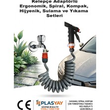 Plasyay Spiral Sulama Yıkama Hortum Rekorlu ve Yeni  Model Tetik Başlıklı Set