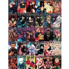 Tiwo Dijital Jujutsu Kaisen Yüksek Kalite Tüm Manga Kitap Kapakları Kartları - 32 Adet