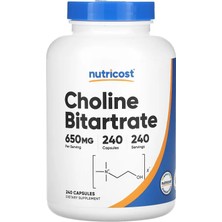 Nutricost Choline Bitartrate 650 Mg 240 Capsules