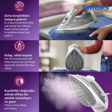 Philips 5000 Serisi Buharlı Ütü, 2400W, 160 G Şok Buhar, Steamglide Plus Taban, DST5010/10