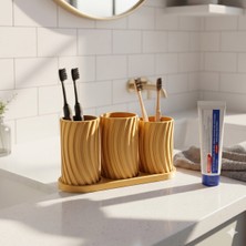 PremiumPort Şık ve Pratik Modern Diş Fırçası Tutucu Seti, Banyo Dekorunuza Zarif Dokunuş