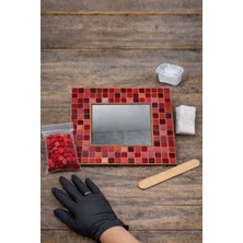 Karsan Mozaik 34X34CM Kare Pleksi Aynalı Yetişkin Mozaik Set (Başlangıç Seviye) Kırmızı Tonlar