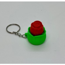 3D Home Gül Clicker Anahtarlık 3D