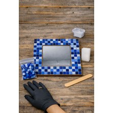 Karsan Mozaik 34X34CM Kare Pleksi Aynalı Yetişkin Mozaik Set (Başlangıç Seviye) Mavi Tonlar