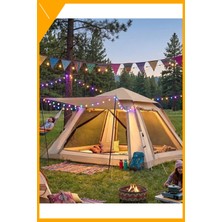 Esplendor 6 Kişilik Kamp Çadırı Otomatik Kurulum 240X240X160 cm Güneşlikli Outdoor
