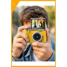 Esplendor 4K Vlog Kamerası 48MP Flip Ekranlı Dijital Fotoğraf Makinesi 1080P