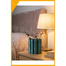 Esplendor Parlak Yeşil 3D Dalgalı Form Dekoratif Vazo Modern Ev Aksesuarı