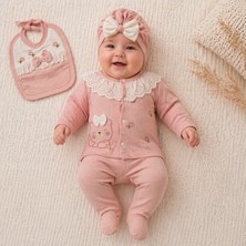 Ozz Baby Kız Bebek 0-3 Ay Raporlu Fistolu 5'li Hastane Çıkış Seti (Kutulu Ürün)