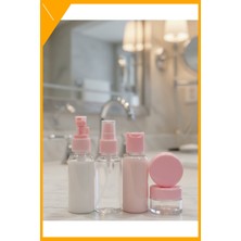 Esplendor 5li Seyahat Dolum Şişesi Seti Şeffaf Minimal Boyut Seyahat Çantası