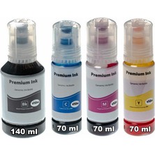 Oratek EPSON 103 L3266 Yüksek Kapasite Muadil Mürekkep Seti 4 Renk  (140 ml Siyah 70 ml Renkliler)