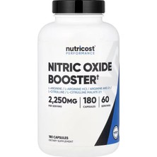 Nutricost Nitric Oxide Booster L-Arginine L-Arginine Hcl Arginine Akg 2:1 L-Citrulline L-Citrulline Malate 2:1 180 Capsules