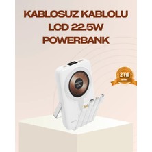 Selfbuysell Manyetik Kablosuz Powerbank 22.5W Hızlı Şarj LCD Ekranlı
