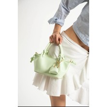 Özüm Çanta Kadın Charm Hediyeli El Kol ve Omuz Çapraz Çanta Mint Yeşili