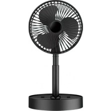 Çeşithane F-06 Masaüstü Ayaklı Fan Şarjlı Kompakt Siyah Mini Fan