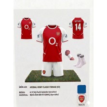Yenteks Arsenal Henry 14 Numara   Retro Iç Saha Henry 14 Numara Çocuk Forma Takımı 4 Parça Çorap Bileklik Hesiye