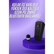 Selfbuysell Makaralı Bluetooth Kulakiçi Yaka Kulaklığı Kablosuz Kulaklık