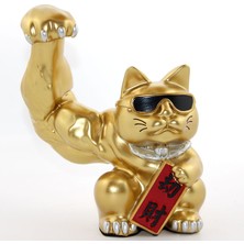 Selfbuysell Polyester Şanslı Kedi Figürü Model 3