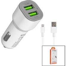 Selfbuysell Iphone - Kablolu  Oto - Araç Çakmaklık Şarj Başlık Set  3.1A - 15.5W - 1mt Kablo  HY-X44 (5324)