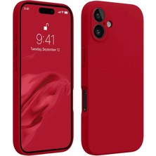 Selfbuysell Apple Iphone 16 Plus Kılıf First Silikon - Kırmızı